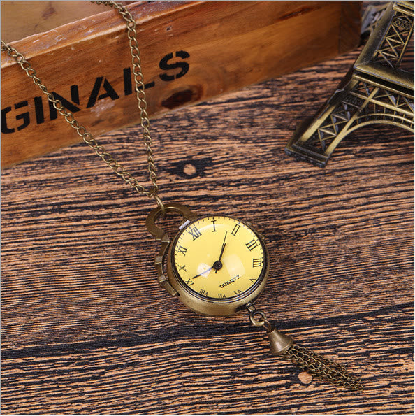 Reloj de bolsillo unisex retro grande de cuarzo de lujo - Metálico - image 3