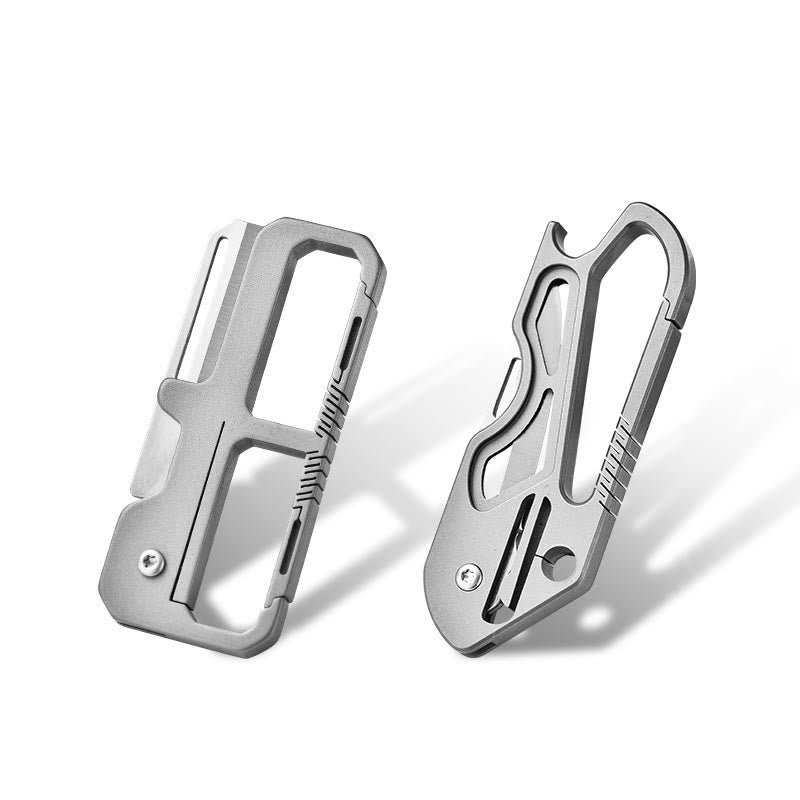 Llavero con cuchillo plegable y herramienta EDC portátil para exteriores - image 1