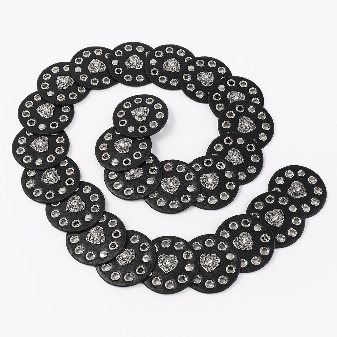 Cinturón de cuero para mujer, redondo, hueco y exquisito, en negro y marrón rojizo. - image 7