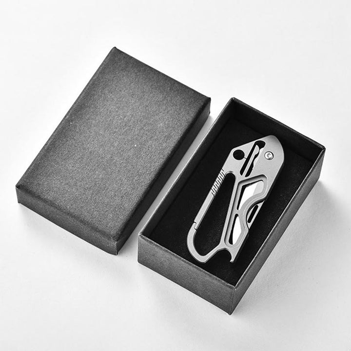 Llavero con cuchillo plegable y herramienta EDC portátil para exteriores - image 7
