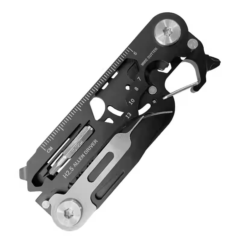 Llavero con navaja plegable portátil y herramienta EDC multifuncional - Negro - image 3