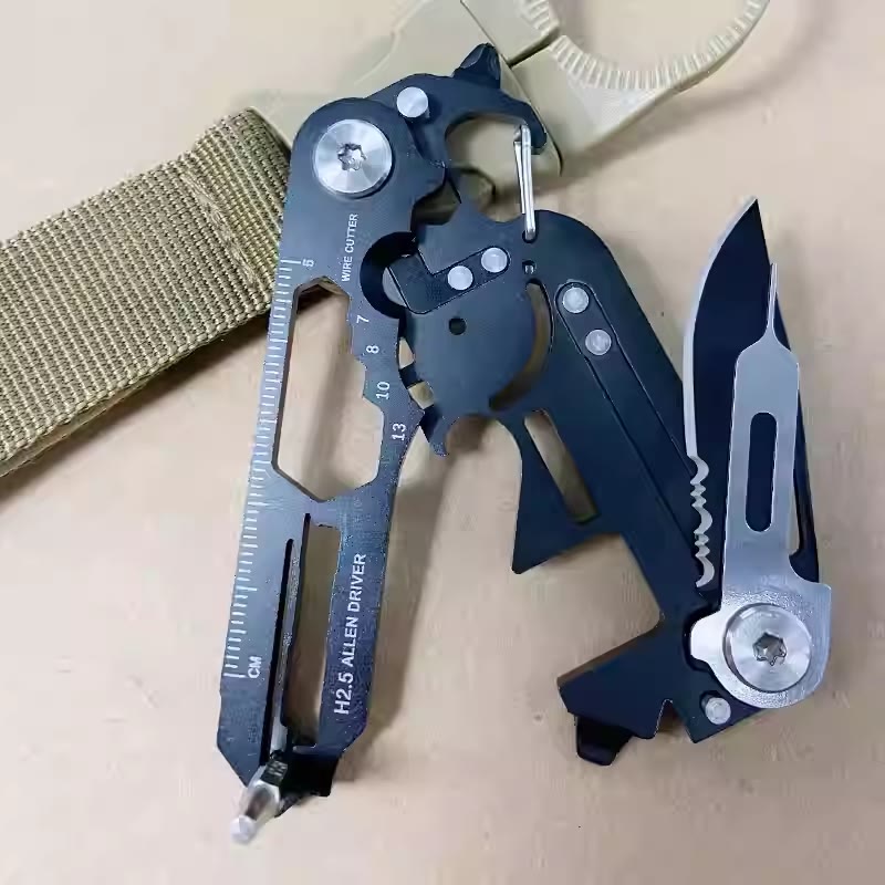 Llavero con navaja plegable portátil y herramienta EDC multifuncional - image 4