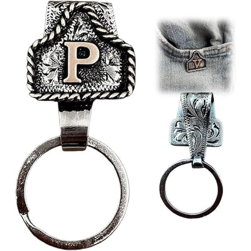Llavero de metal con letras retro estilo vaquero occidental - P - image 18