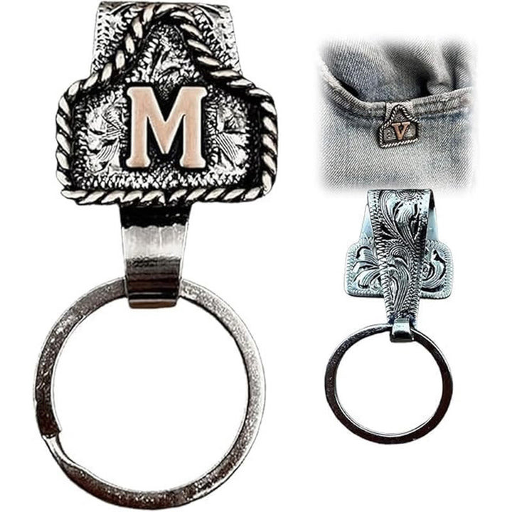 Llavero de metal con letras retro estilo vaquero occidental - M - image 15