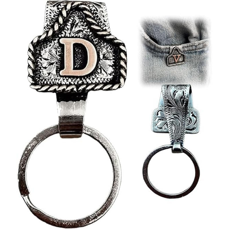 Llavero de metal con letras retro estilo vaquero occidental - D - image 6
