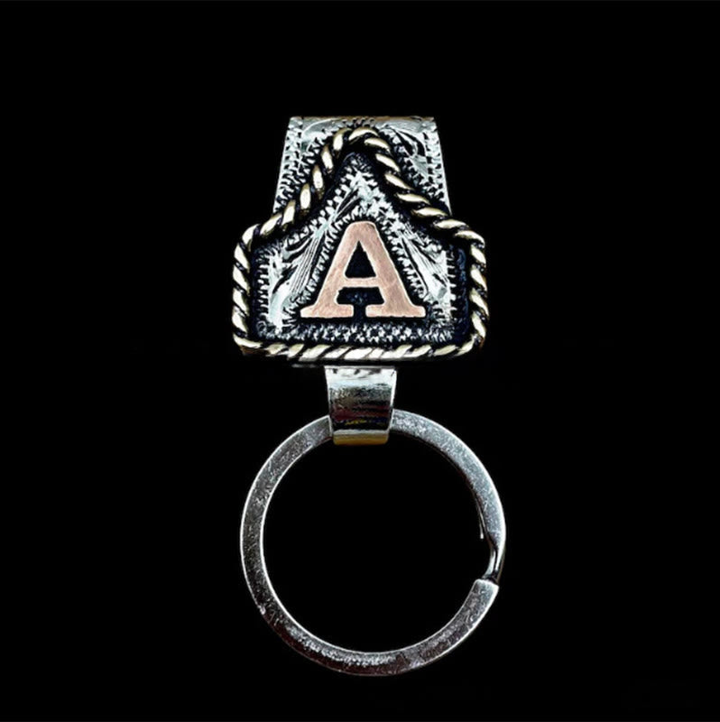 Llavero de metal con letras retro estilo vaquero occidental - image 1