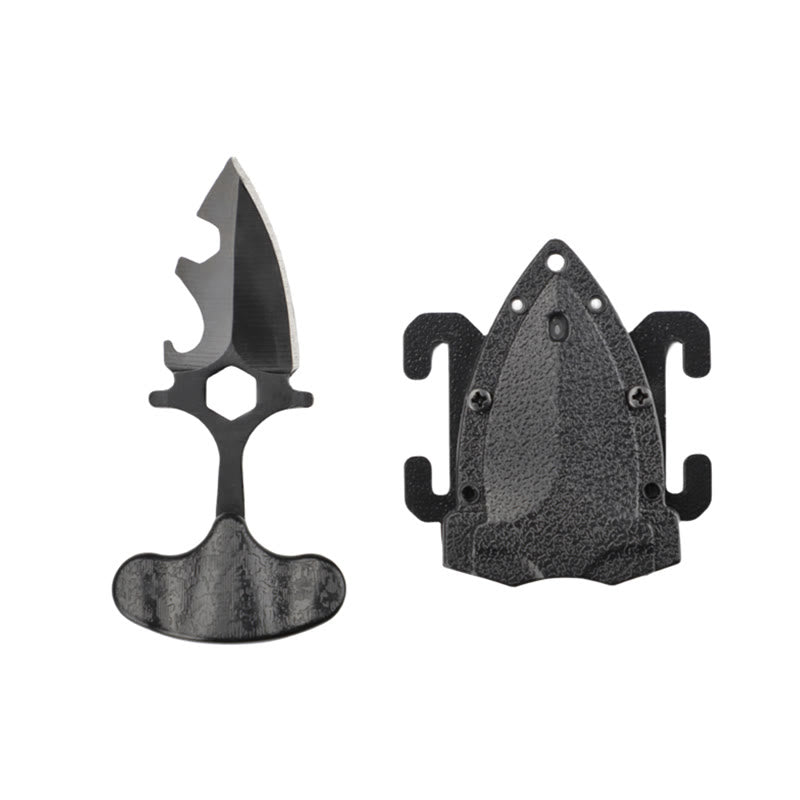 Minicuchillo negro de autodefensa EDC portátil para exteriores - Negro - image 3