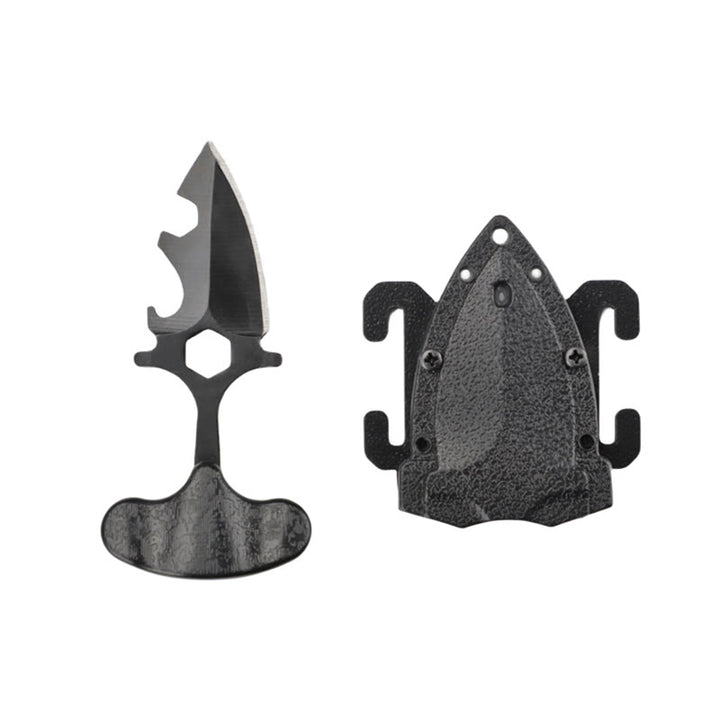Minicuchillo negro de autodefensa EDC portátil para exteriores - Negro - image 3