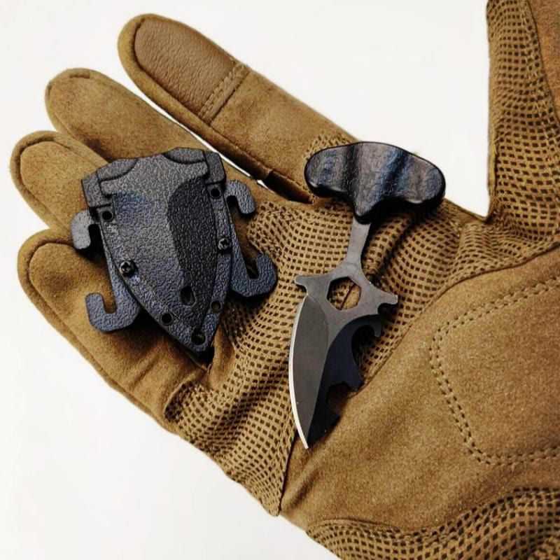 Minicuchillo negro de autodefensa EDC portátil para exteriores - image 4
