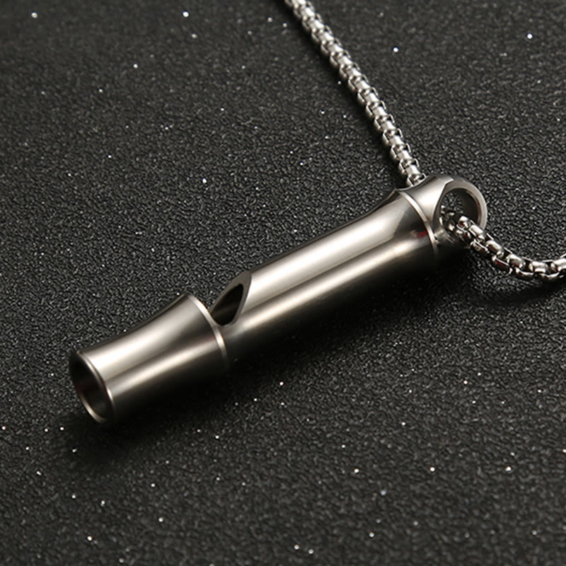 Silbato de un solo tubo de alto decibelio para herramienta EDC de aleación de titanio para exteriores - Conectando círculos - image 6