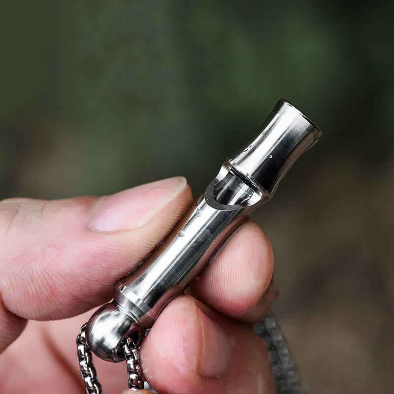 Silbato de un solo tubo de alto decibelio para herramienta EDC de aleación de titanio para exteriores - image 5
