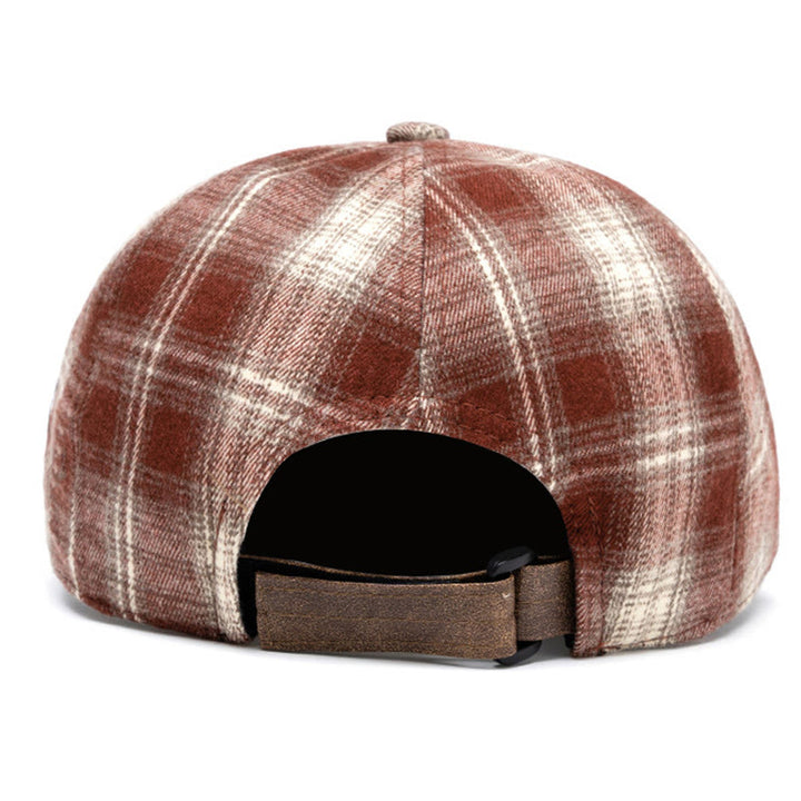Boina a cuadros versátil, retro y artística para otoño e invierno - image 5