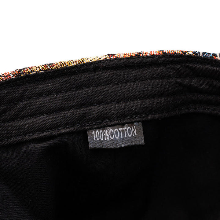 Boina a cuadros vintage con borde roto para otoño e invierno - image 8