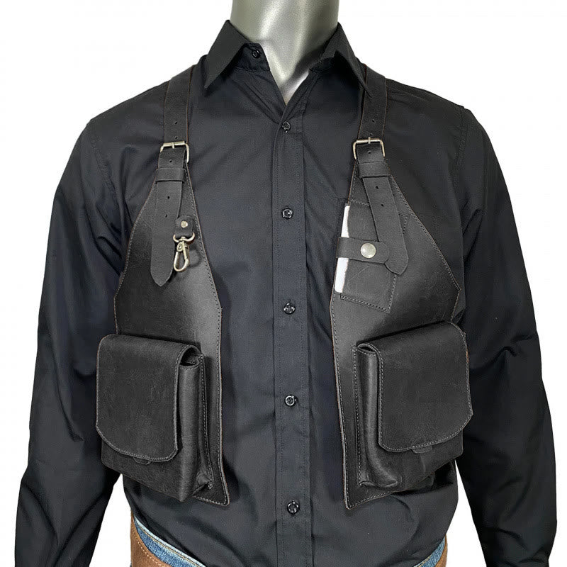 Cartera de bolsillo grande estilo medieval para llevar al hombro bajo la axila - image 3
