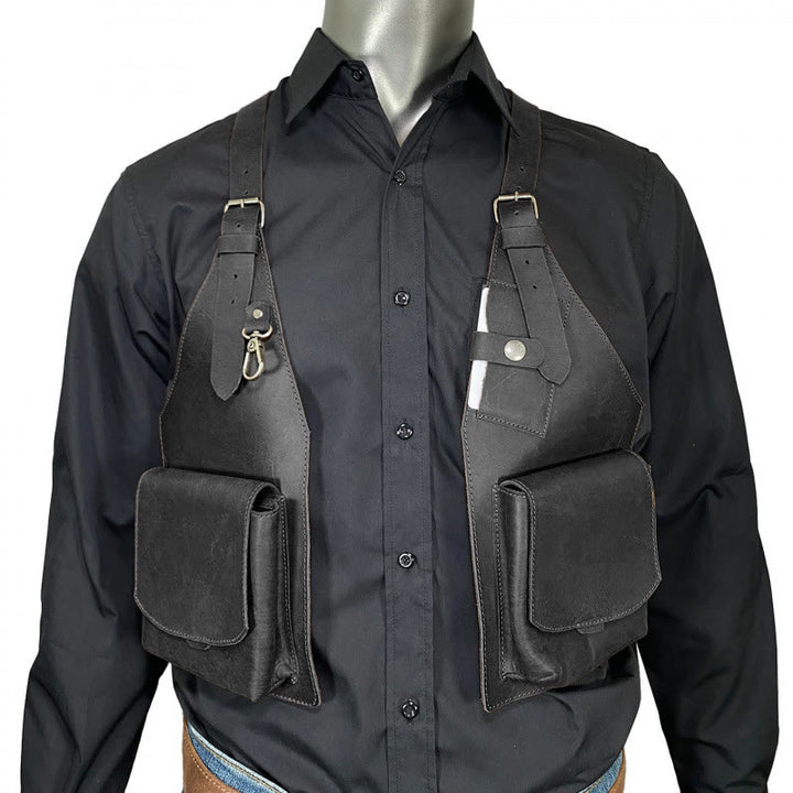 Cartera de bolsillo grande estilo medieval para llevar al hombro bajo la axila - image 3
