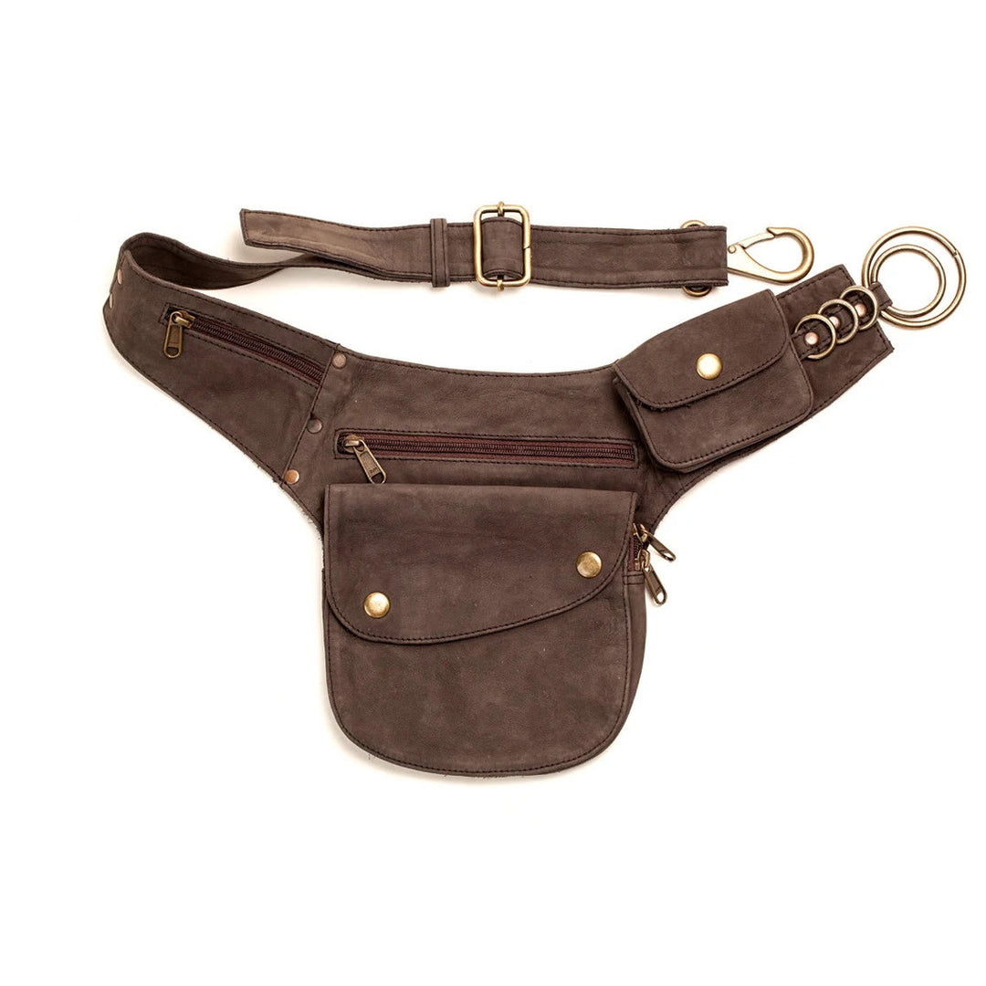 Bolso retro para teléfono, cartera, cinturón, para mujer, para viajes, senderismo - Café - image 10