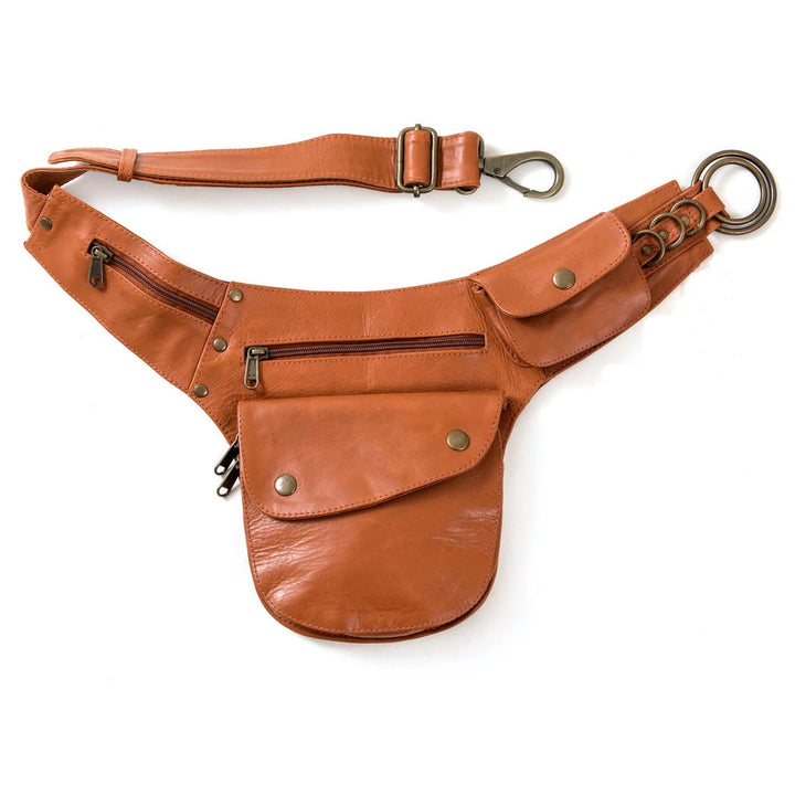 Bolso retro para teléfono, cartera, cinturón, para mujer, para viajes, senderismo - Naranja - image 11