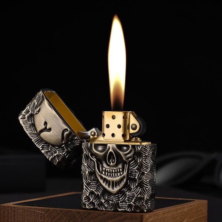 Encendedor de queroseno recargable con esqueleto dominante de Halloween - image 1