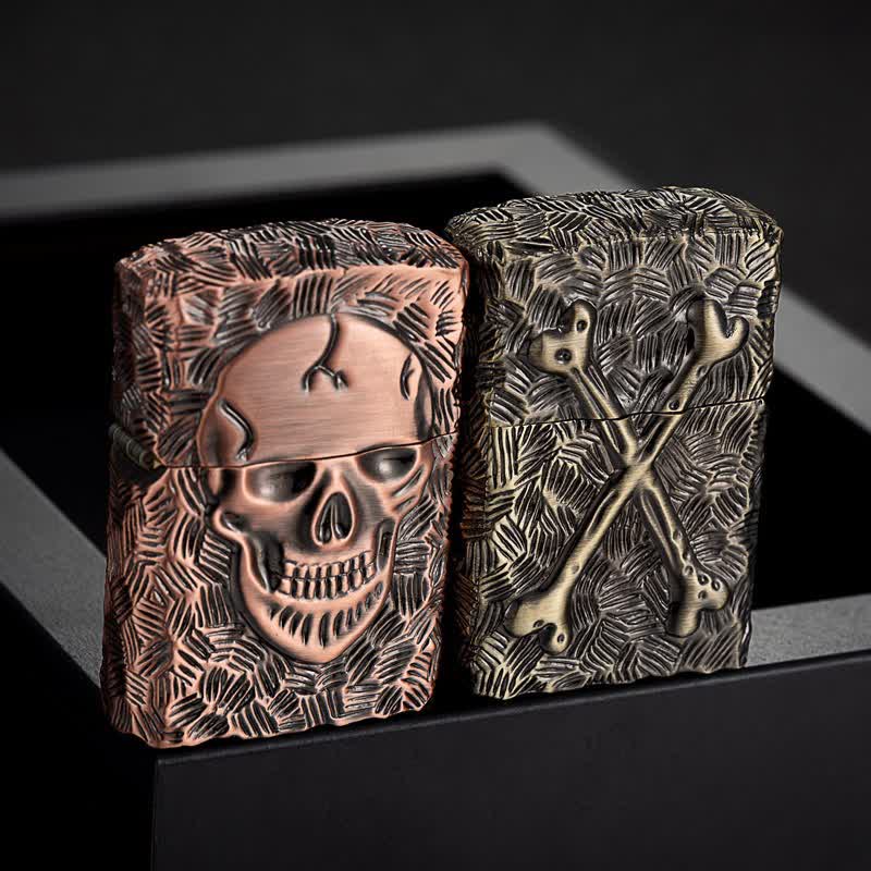 Encendedor de queroseno recargable con esqueleto dominante de Halloween - image 2