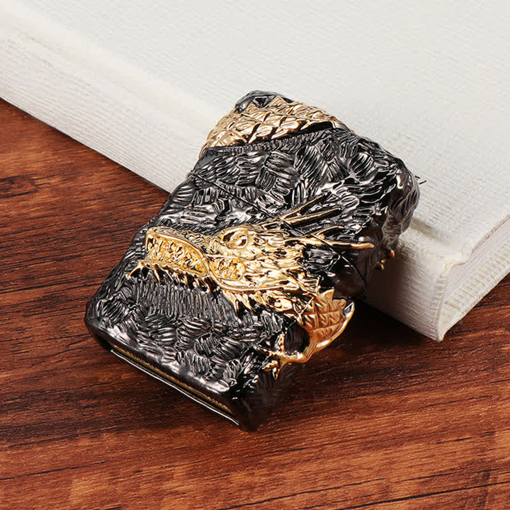 Encendedor de queroseno recargable Tonardo Gold & Black Dragon - image 9