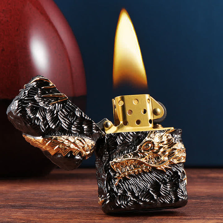 Encendedor de queroseno recargable Tonardo Gold & Black Dragon - Dorado y negro - image 1