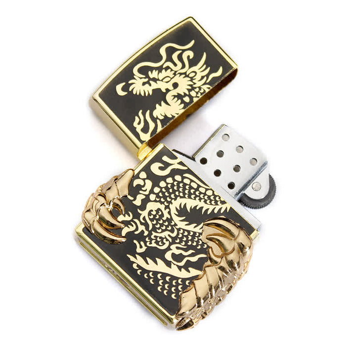 Encendedor de butano recargable estilo antiguo con forma de garra de dragón - image 4