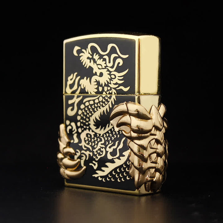 Encendedor de butano recargable estilo antiguo con forma de garra de dragón - image 3