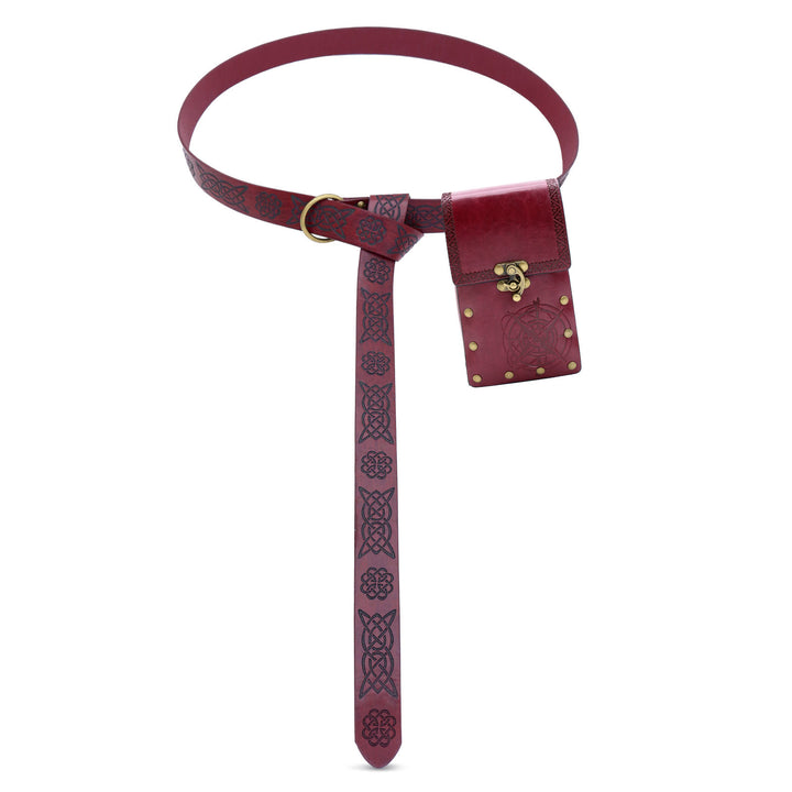 Cinturón vikingo con botella de alquimia, accesorio retro para cosplay de Halloween - Cinturón con bolso - Rojo - image 12
