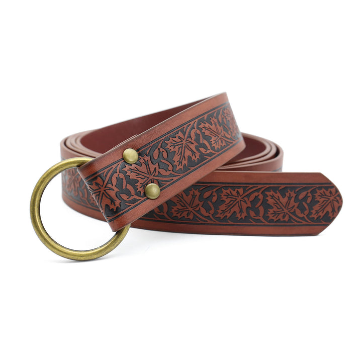 Cinturón vikingo con estampado de hoja de arce para disfraz de Halloween - image 3