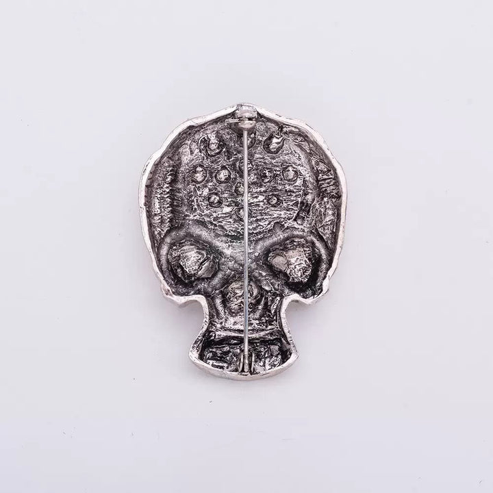 Broche de calavera exquisito con diamantes de imitación para Halloween - image 6