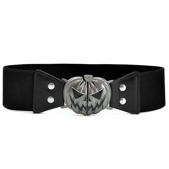 Cinturón corsé para mujer con cabeza de calabaza de Halloween - Negro - 48" - image 2