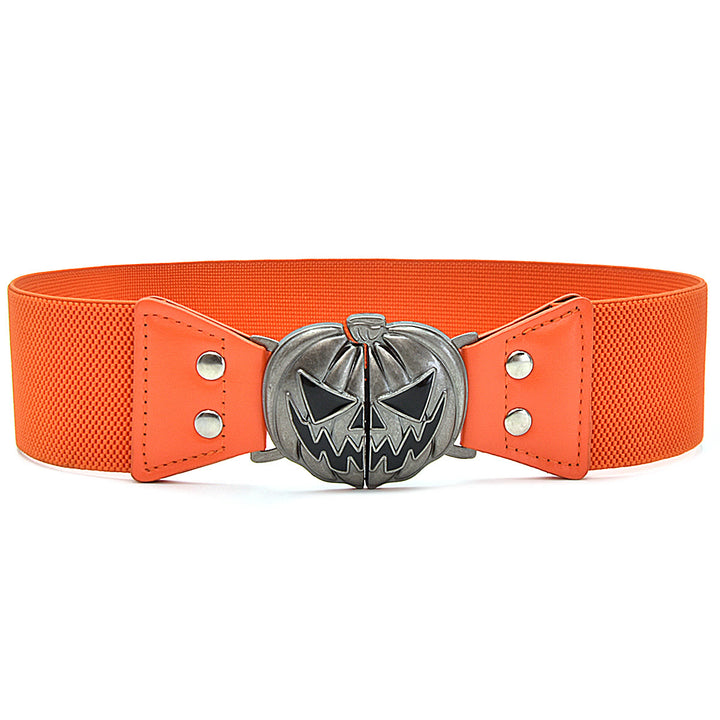 Cinturón corsé para mujer con cabeza de calabaza de Halloween - Naranja - 48" - image 4