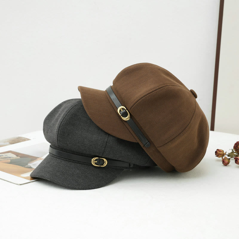 Boina de invierno para mujer estilo retro británico - image 2