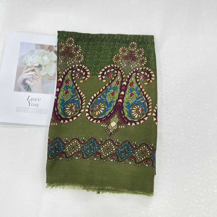 Bufanda de verano con estampado étnico de anacardos y protector solar para mujer - image 7