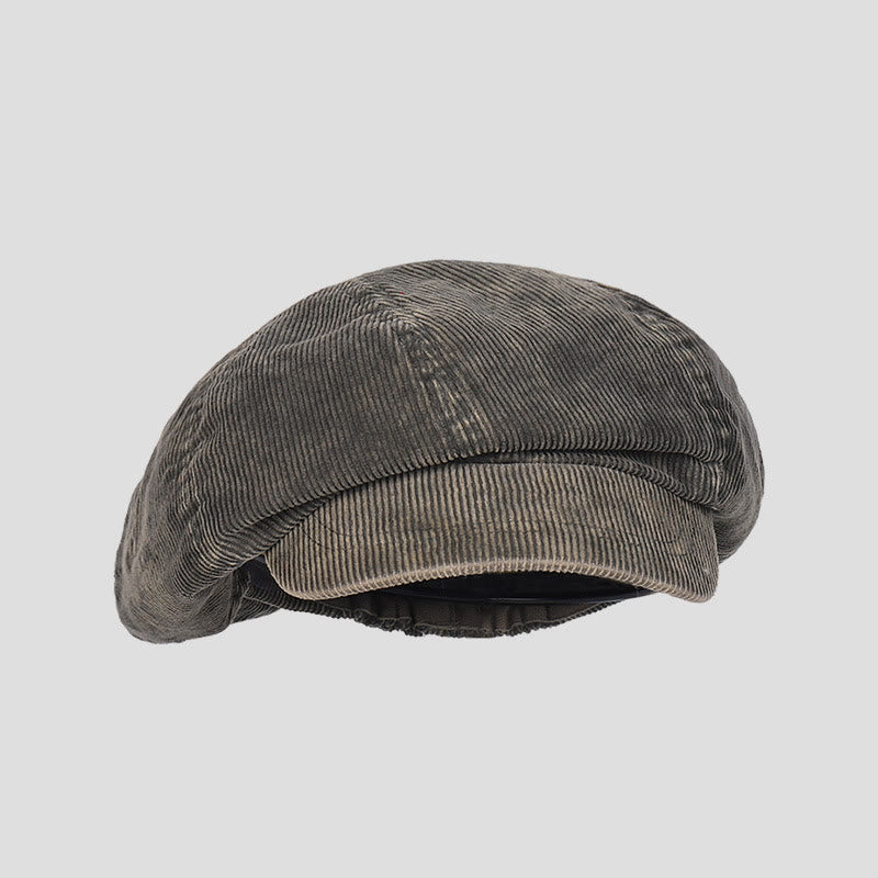 Boina de pana lavada con efecto desgastado unisex - Verde militar - M (22"-22 7/8") - image 11
