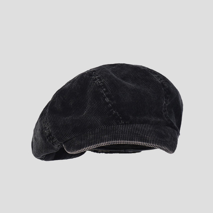 Boina de pana lavada con efecto desgastado unisex - Negro - M (22"-22 7/8") - image 8