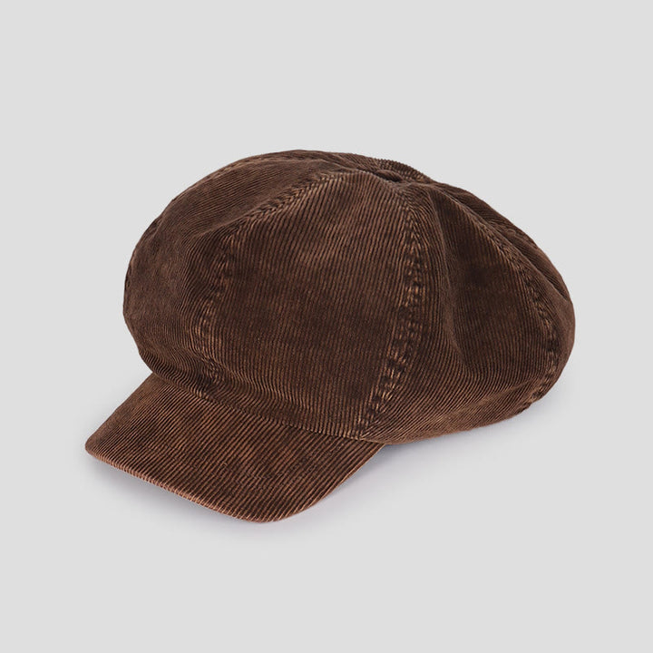 Boina de pana lavada con efecto desgastado unisex - image 2