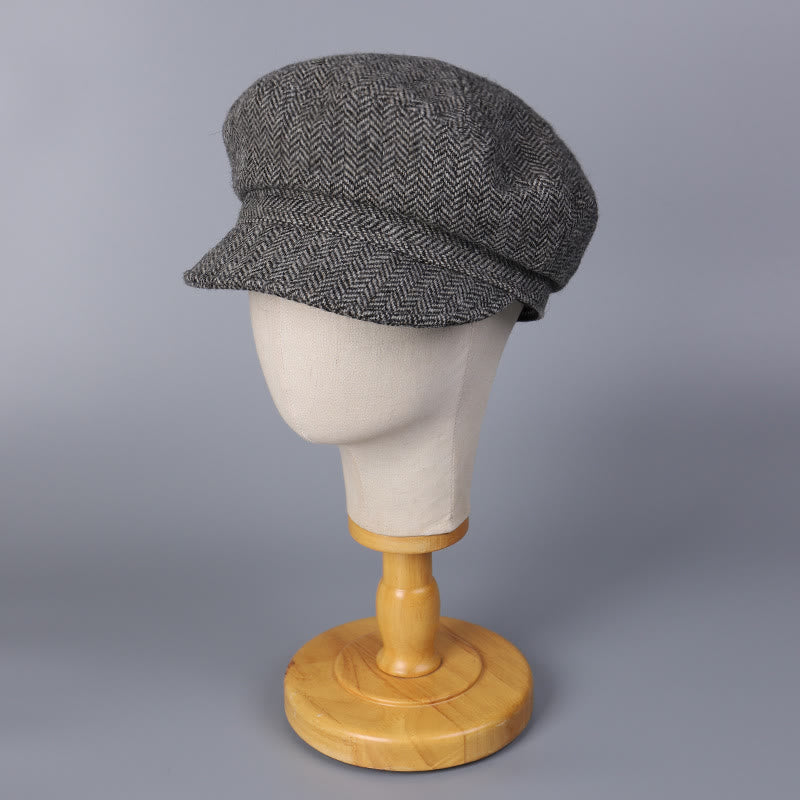 Boina clásica británica de lana de invierno para mujer - image 1