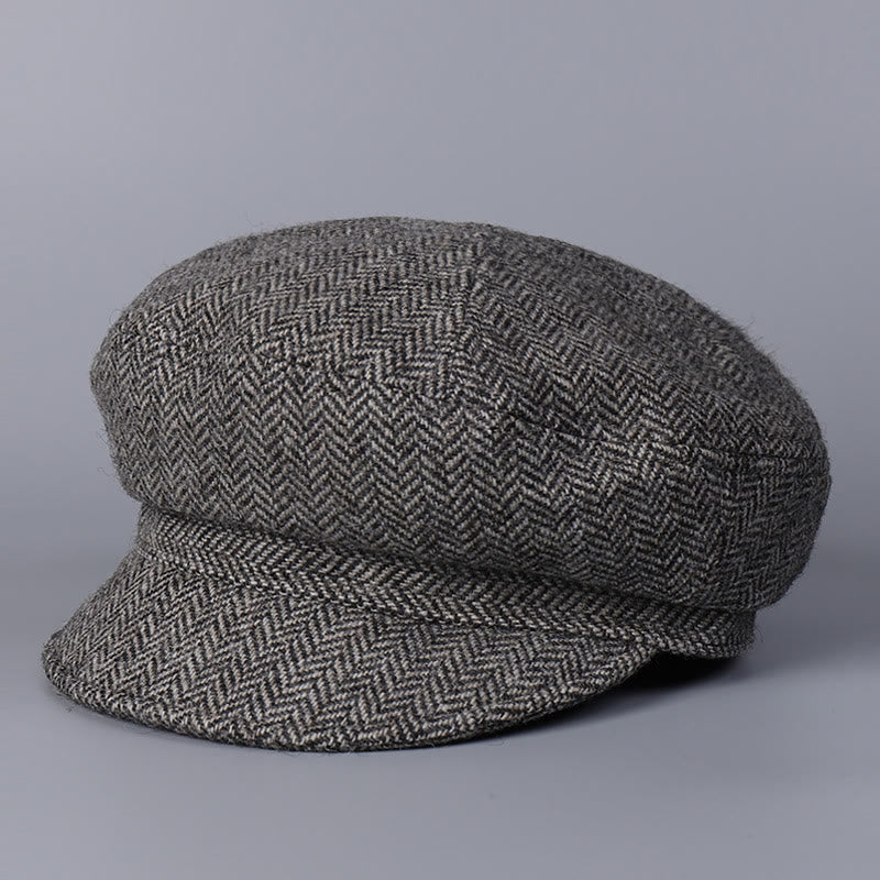 Boina clásica británica de lana de invierno para mujer - Gris - M (22"-22 7/8") - image 0