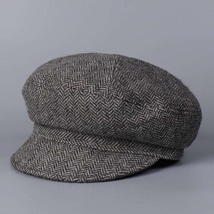 Boina clásica británica de lana de invierno para mujer - Gris - M (22"-22 7/8") - image 0