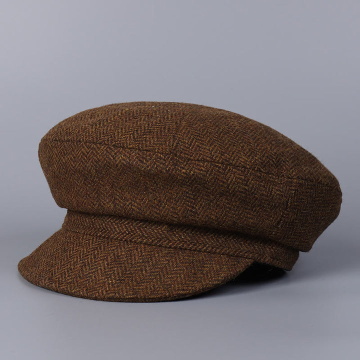 Boina clásica británica de lana de invierno para mujer - Café - M (22"-22 7/8") - image 12