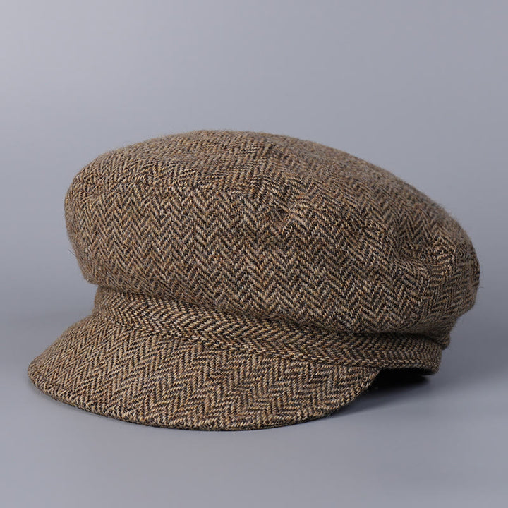 Boina clásica británica de lana de invierno para mujer - Marrón - M (22"-22 7/8") - image 9
