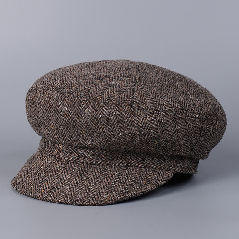 Boina clásica británica de lana de invierno para mujer - Moca - M (22"-22 7/8") - image 8