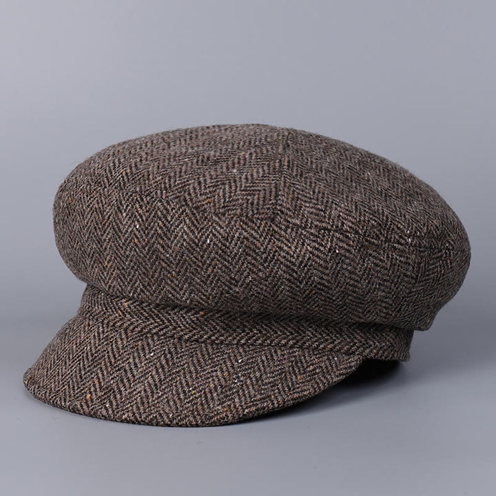 Boina clásica británica de lana de invierno para mujer - Moca - M (22"-22 7/8") - image 8