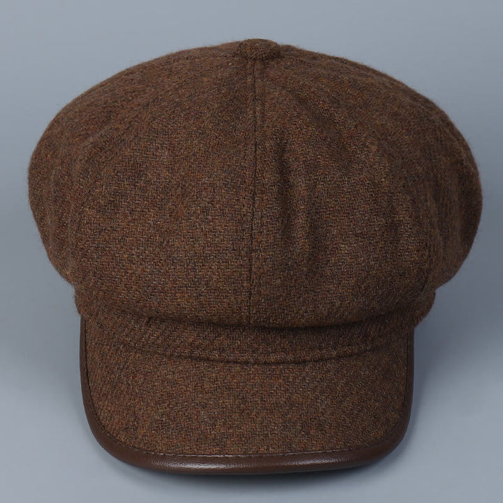 Boina de invierno para mujer, moderna y sencilla, con borde cubierto - image 2