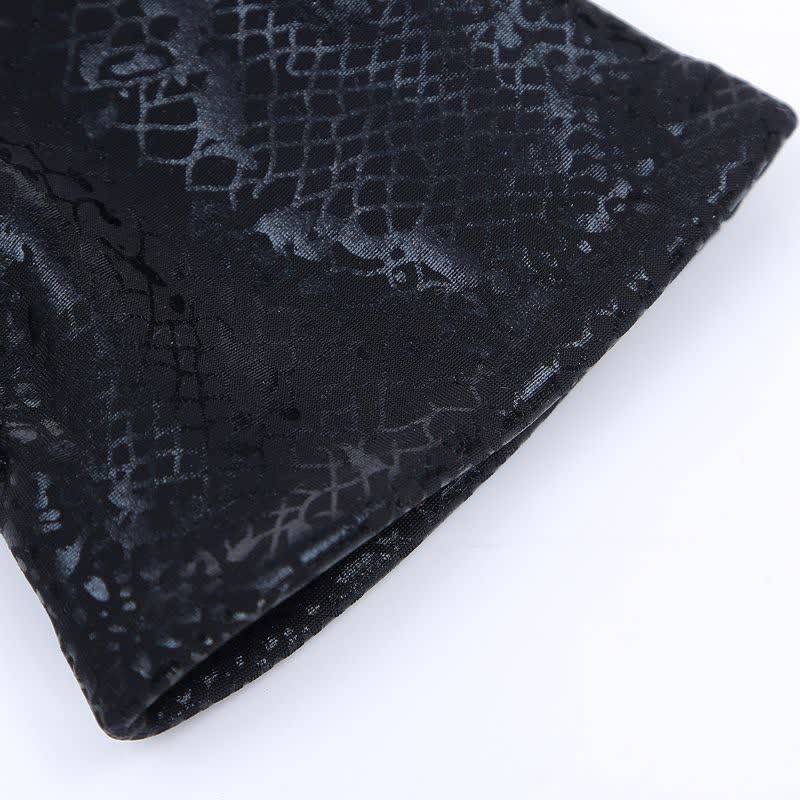 Guantes de terciopelo suave con estampado de pitón brillante para mujer - image 8