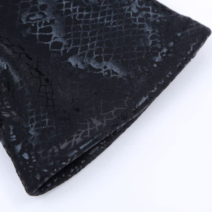 Guantes de terciopelo suave con estampado de pitón brillante para mujer - image 8