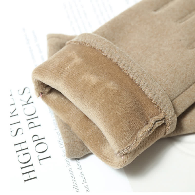 Guantes con lazo y dedos completos para mujer - image 3