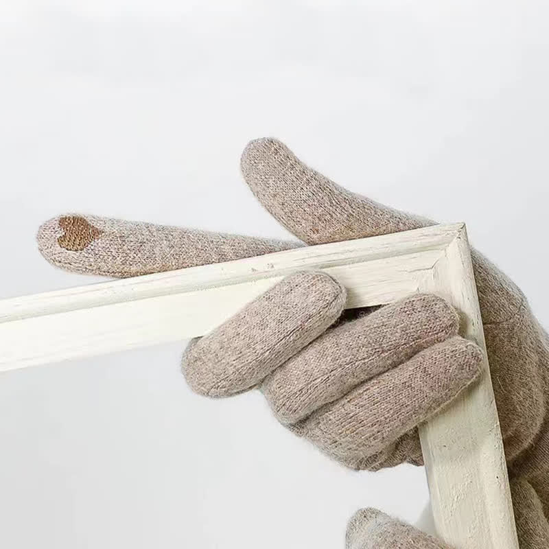 Guantes para mujer con diseño de corazón y lazo pequeño - image 1