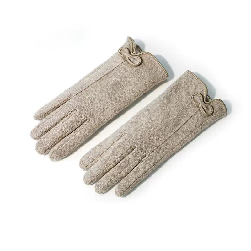 Guantes para mujer con diseño de corazón y lazo pequeño - image 2